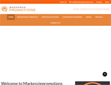 Tablet Screenshot of mackenziepromotions.com